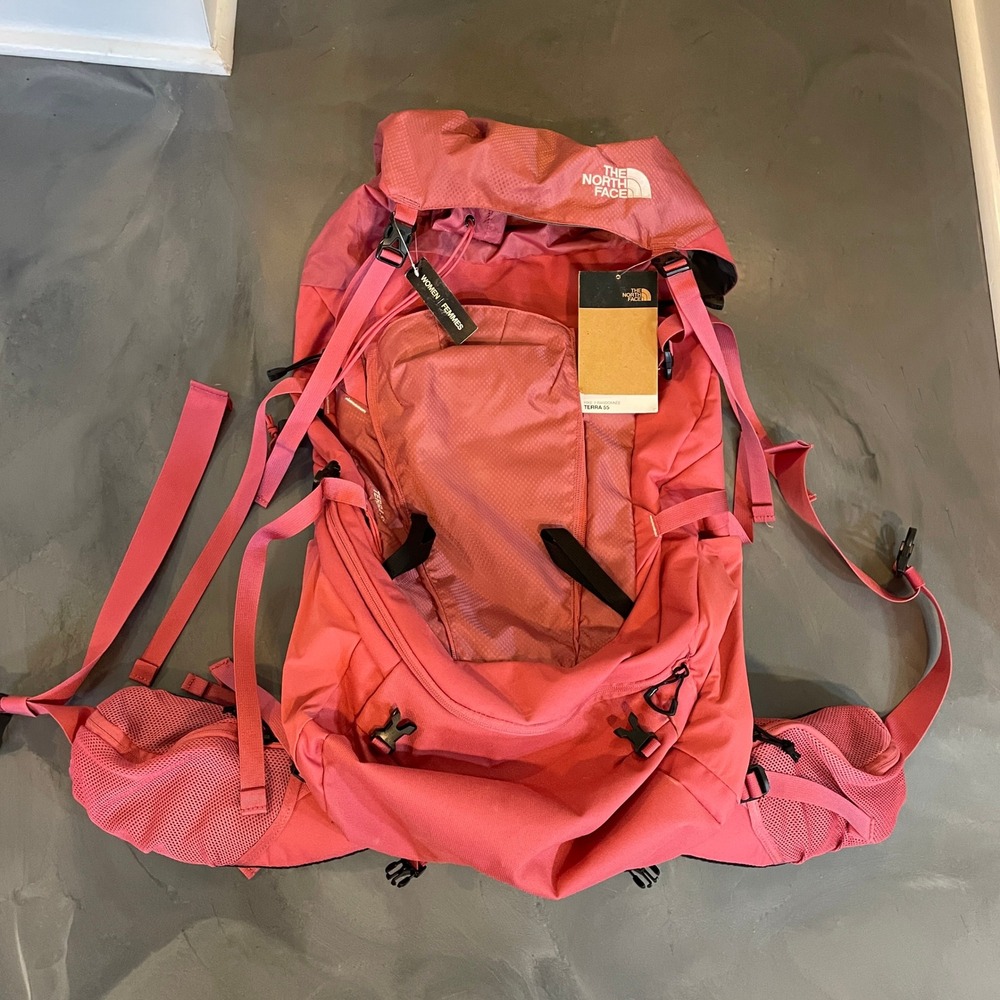 The North Face Women's Terra 55L Daypack TECH NEW $168 MSRP Rose Pink Hiking